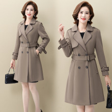 妈妈秋装洋气风衣外套女春秋新款中老年女装时尚气质中长款大衣女