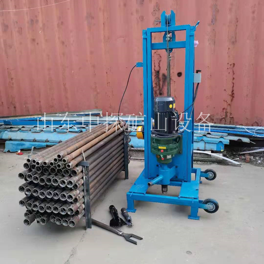全自动遥控升降打井机 220V家用电钻井设备 伸缩式大口径打井机