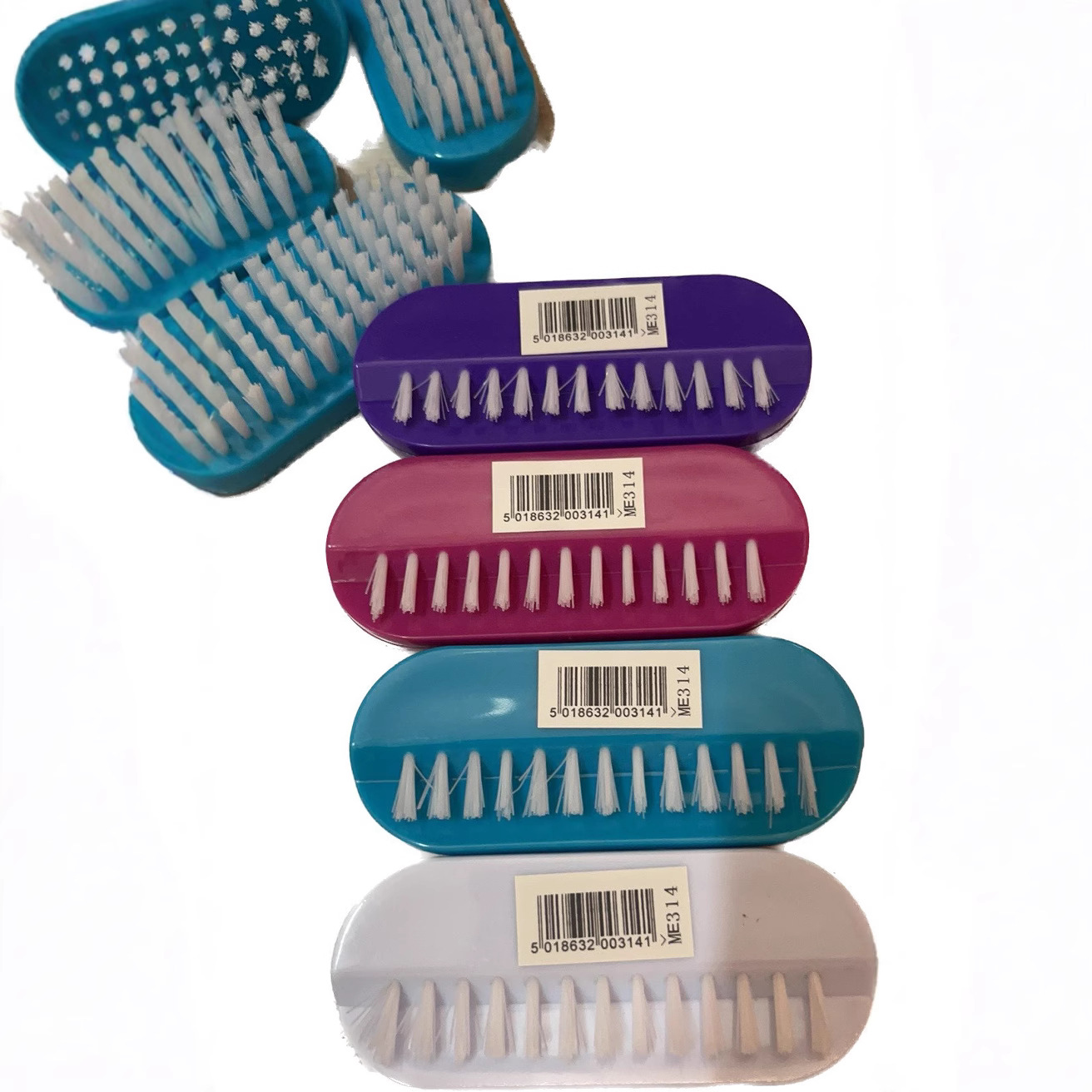 Cepillo de Limpieza para Uñas de Plástico Limpiador de Polvo de Manicura