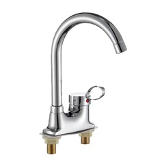 Stool Twin High Bending Dual Hole Face Basin Cold Hot Water Faucet Plastic Face Basin Manufacturer Wholesale High Bending Stool Faucet