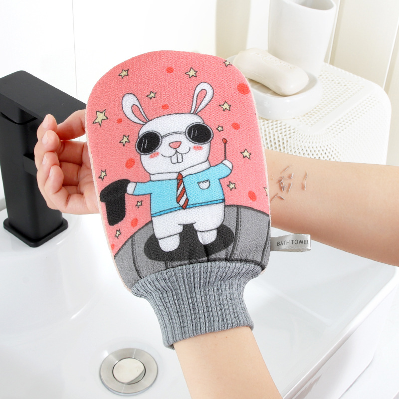 Toalla de baño de doble capa engrosada fuerte Descontaminación de barro adulto espalda frotando guantes hogar Baño baño Baño tela artefacto