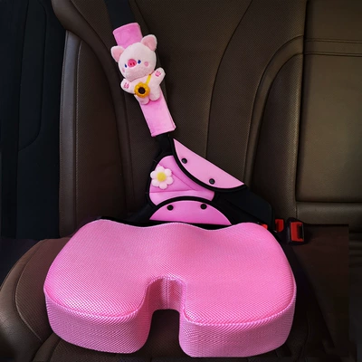 Seat belt shoulder pad | Shoulder Protector Accessories Limiter - velvet-cute-pig-three-piece-set-seat-belt-auxiliary-accessories