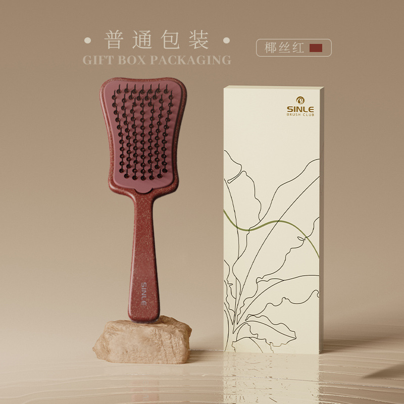 Xinle 自己洗浄リブコームエアクッションコーム高頭頂ふわふわコーム女性の家庭用エアバッグマッサージカーリングヘアコーム|undefined