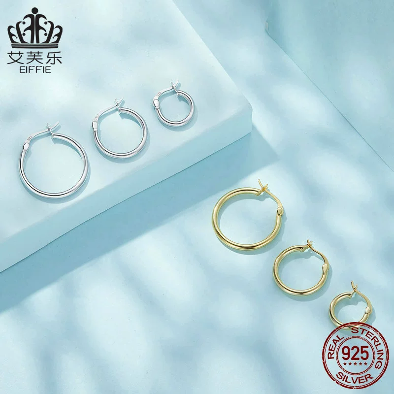 Подарочные серьги Eva Life Genuine earrings, платиновый аксессуар, 925 образец серебра, простой и элегантный дизайн