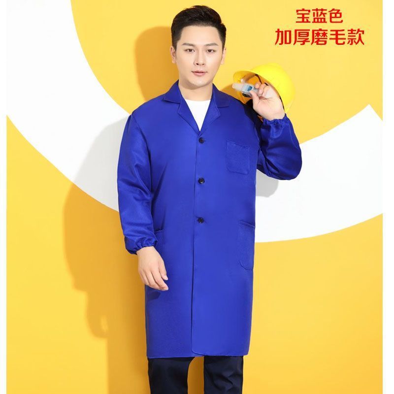 蓝大褂男女四季加厚长袖款搬运仓库工厂耐脏耐磨罩衣劳保可订印字|undefined