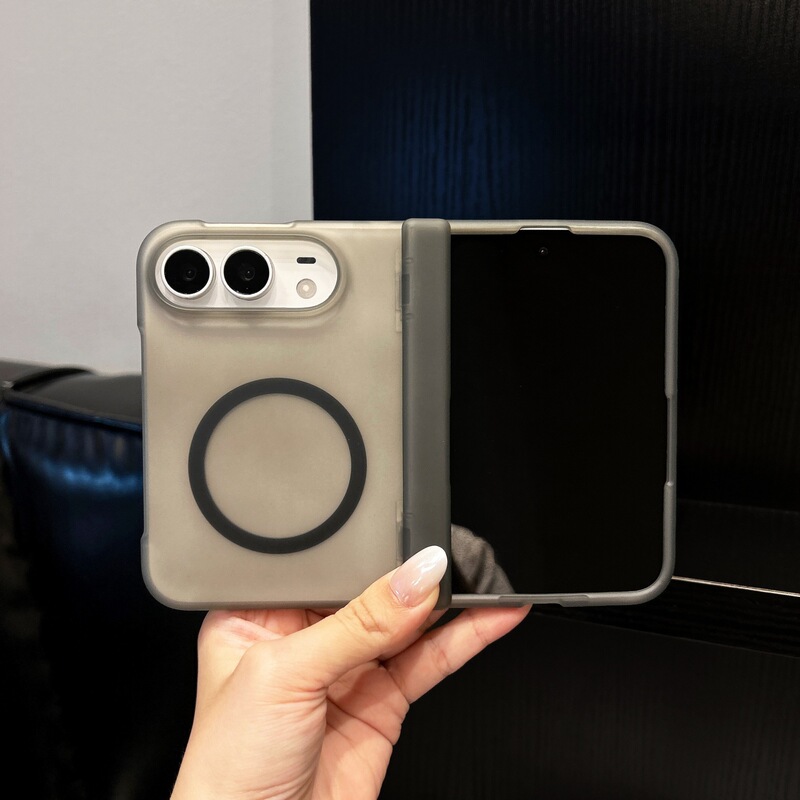 Suitable for Iphone18Duo Foldable Screen Phone Case, Ice Fog Frosted Magnetic Ultra-Thin Apple 18Fold Protective Case