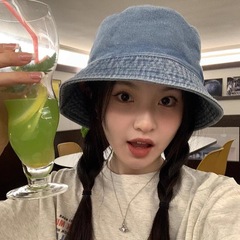 日系牛仔渔夫帽男大檐显脸小女生素颜遮脸盆帽韩版百搭情侣帽子潮