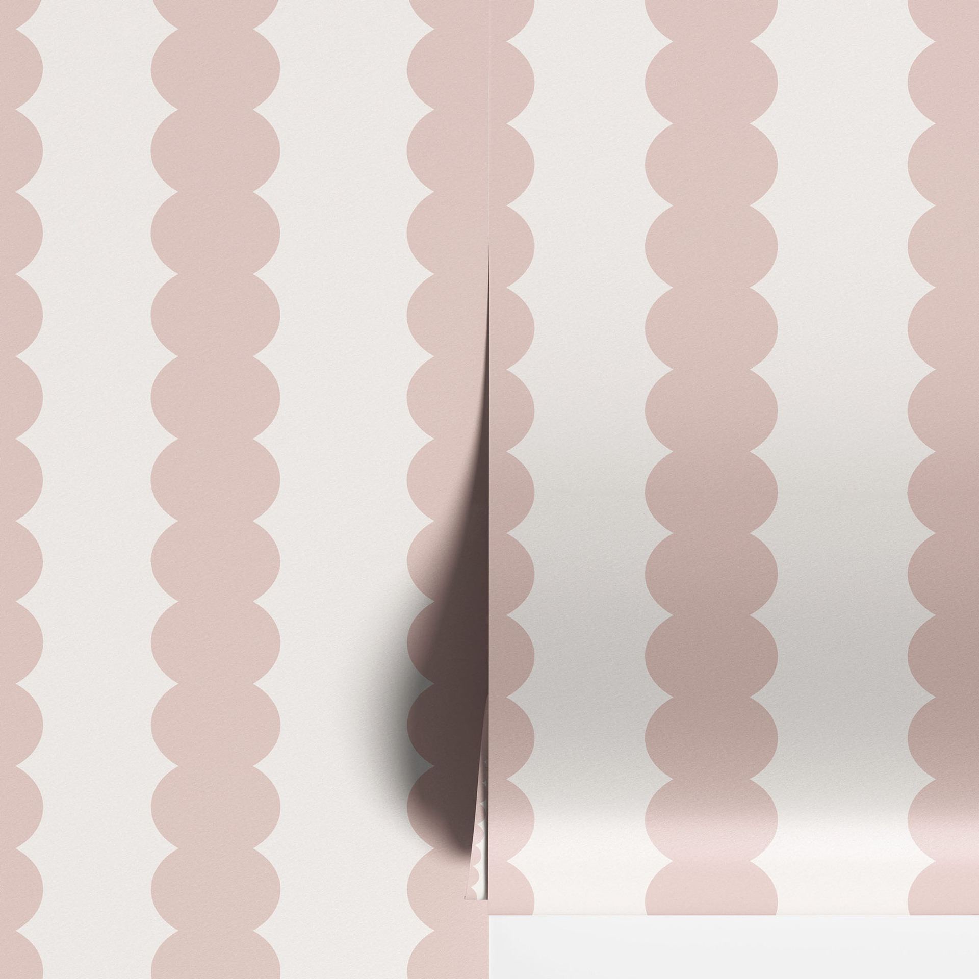 Sweet And Playful Scallop Stripe Simple Wallpaper For Children's Rooms, Self-adhesive Mural, A Popular Export Product_maomaolike.com
