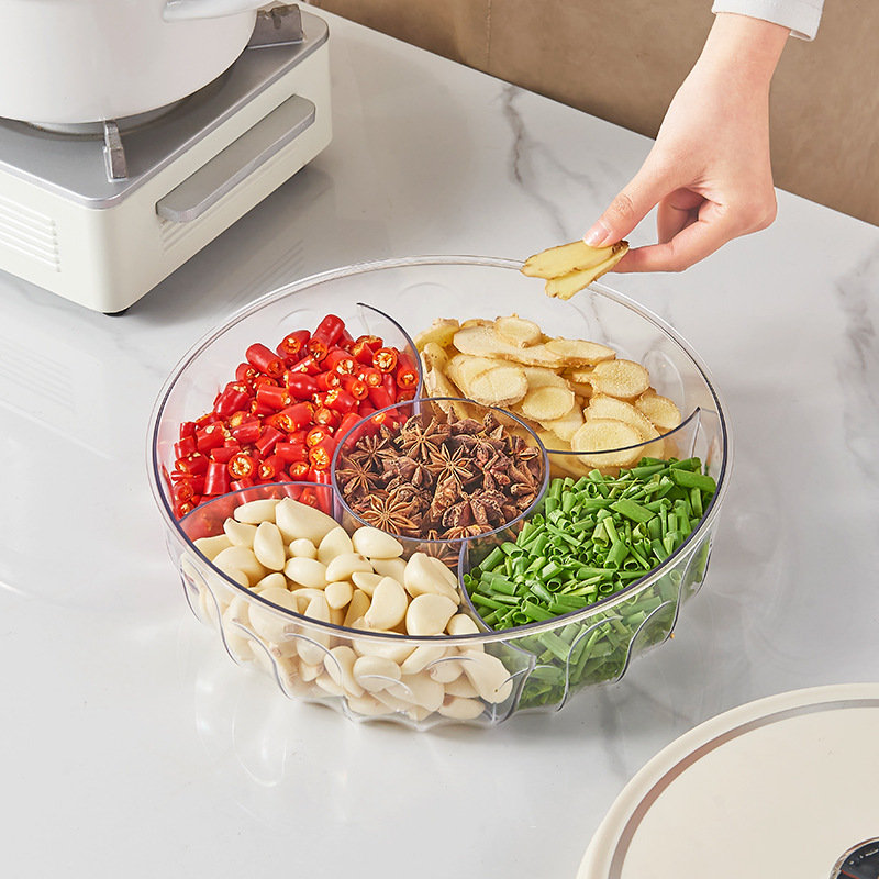 2024密封调料盒厨房冰箱盒按压式防潮PET香料分装收纳盒密封保鲜