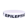 Medical Alert warning hand circle Epileptic silicone bracelet fill color logo hand strap adult size