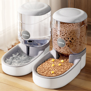 Cross-border cat dog automatic drinker pet feeder large capacity dog food bowl cat bowl pet food wholesale
