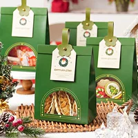 Рождественская коробка для упаковки печенья Клейкий рис Лодка Закуски конфеты открывающие окна