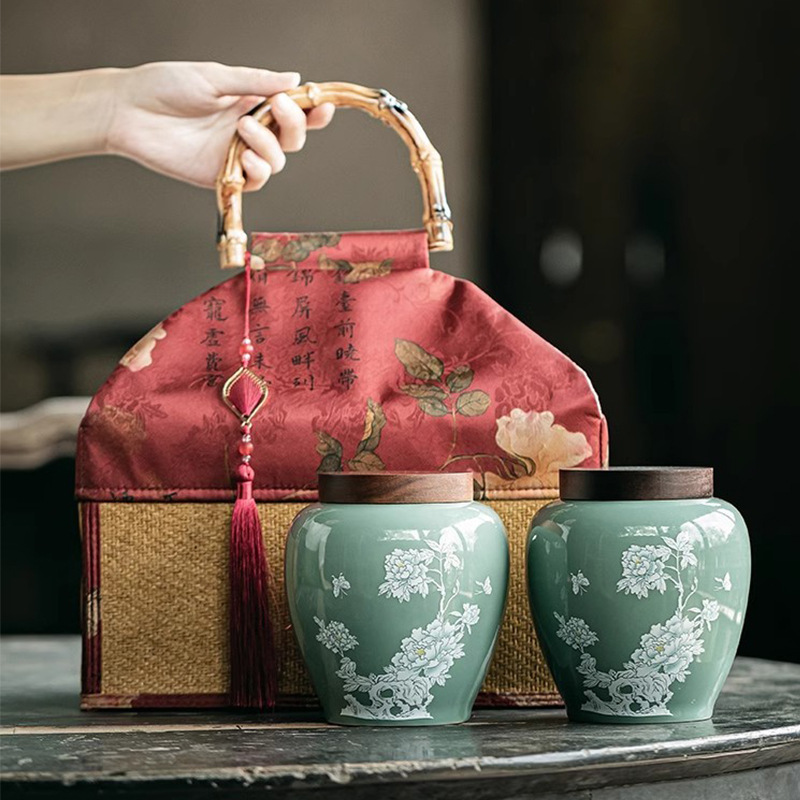 高档茶叶包装盒空盒茶叶罐陶瓷礼盒红茶绿茶通用盒子礼盒装空盒