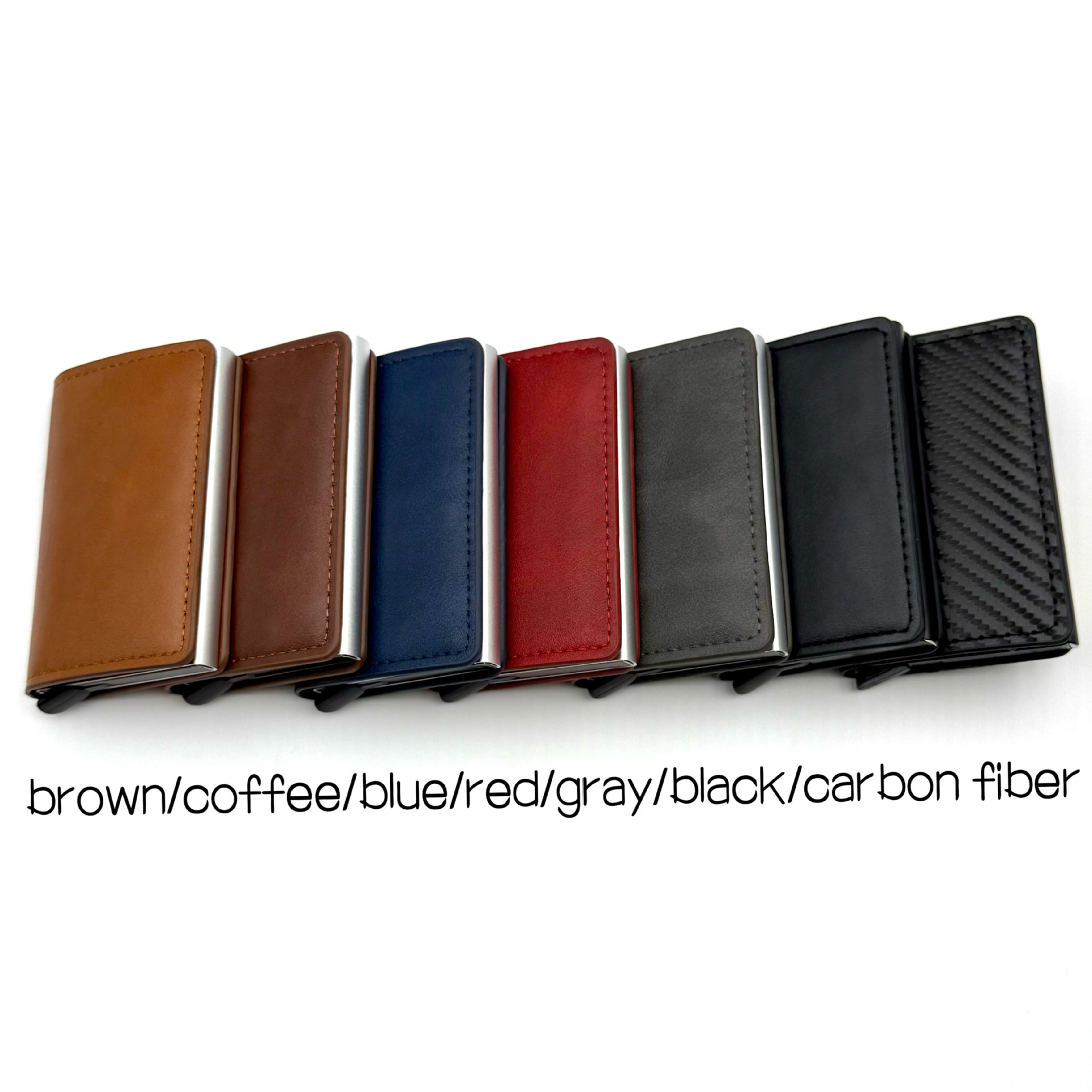 Ventas transfronterizas calientes bolsa de tarjetas RFID multi-tarjeta de gran capacidad compacta anti-damagnetizado portátil anti-robo cepillo cartera de hombres en stock