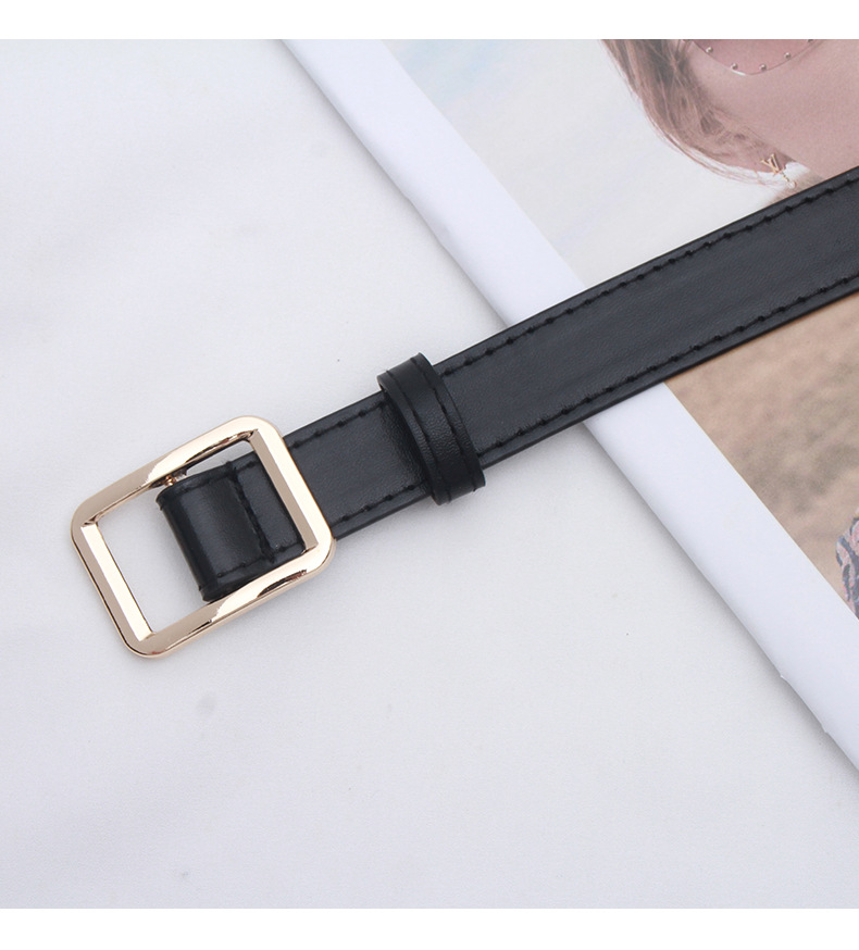 Γυναικεία Πρακτική Διακοσμητική Τζιν New Belt Μαύρο Λεπτό Μοντέρνο Ρετρό Φοιτητική Ζώνη Γυναικεία Μόδα_voghion.com