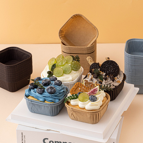 Wholesale rolled edge cupcake paper tray cup small muffin cup mold baking steam oven air fryer special resistant