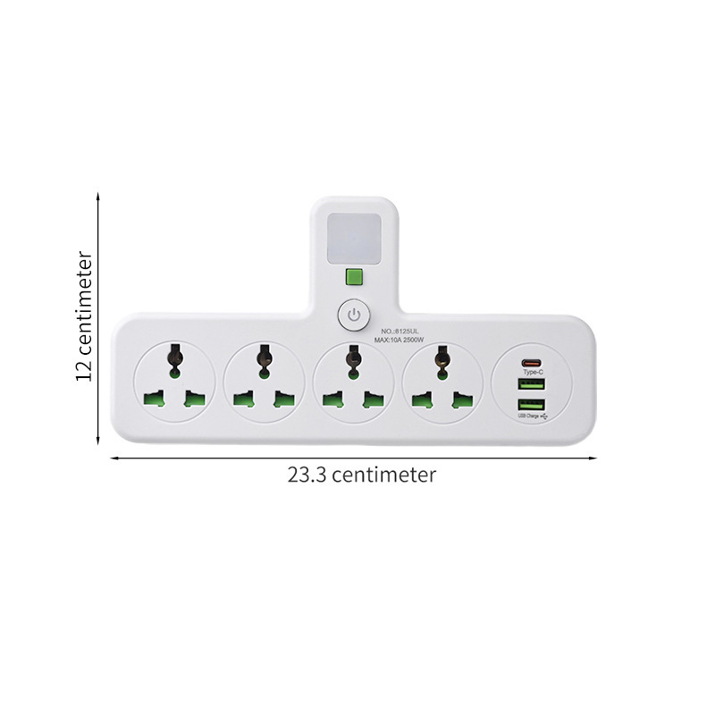 Conector multifuncional con lámpara de noche iluminación de tres posiciones, cuatro posiciones, cinco posiciones, conector de convertidor de puerto USB tipo C