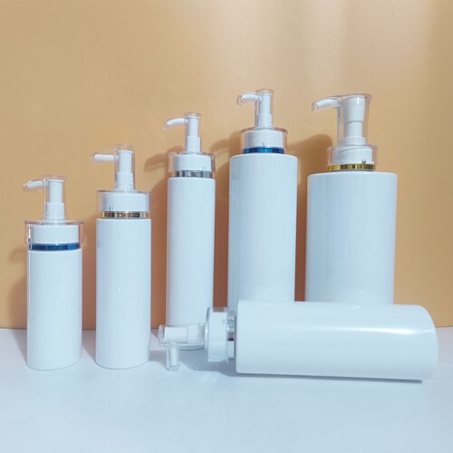 Acrylic lotion bottle PET bottle body 100ml-750ml white transparent plastic bottle shampoo bottling