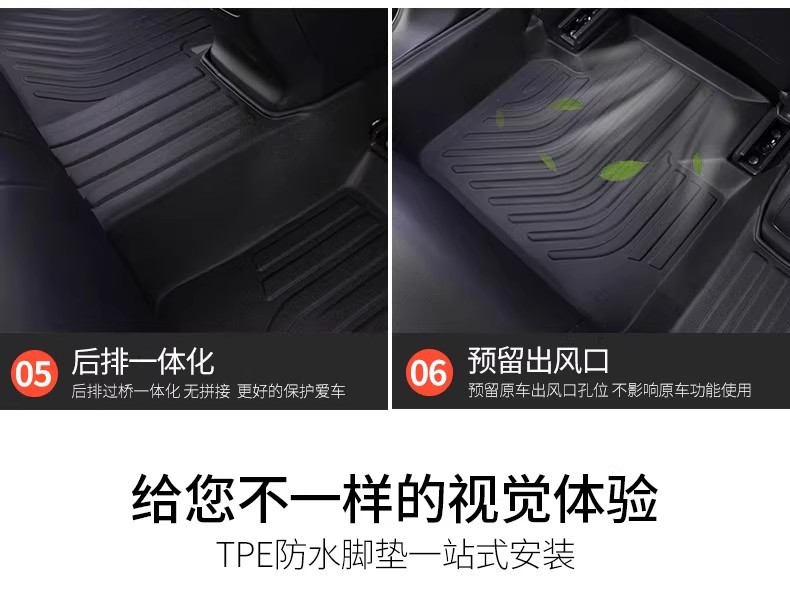 Suitable for Left-Hand Drive Kia Carnival Tpe Floor Mats Ka4 Rubber Waterproof 4Th Generation Carnival Carpet 7 Seats 8 Seats