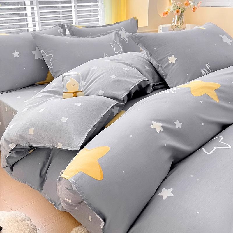 100% algodón colcha cubierta de colcha una sola pieza 150x200x230 algodón cuatro estaciones colcha universal cama de cuatro piezas set4