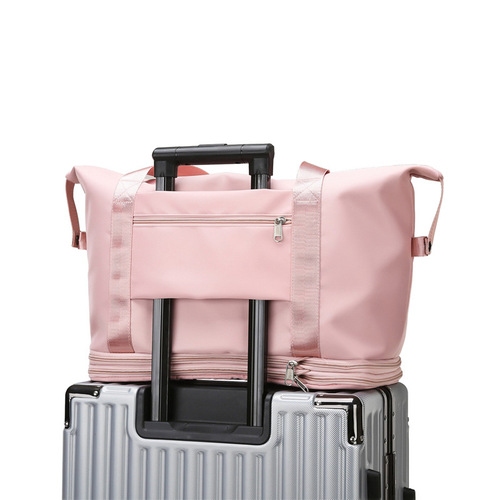 Dry and Wet Separation Training Exercise Fitness Bag Foreign Trade Leisure Travel Bag Lightweight Double Layer Expandable Large Capacity Shoulder Bag