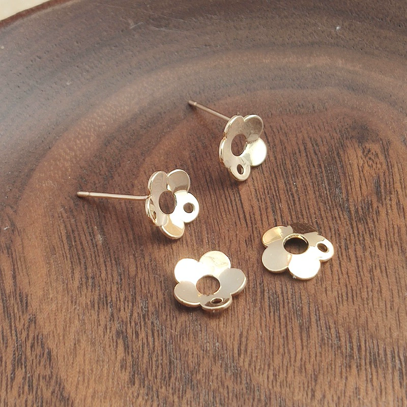 Ювелирные изделия из меди, серьги, подвеска, фурнитура, аксессуар, аксессуары, 14 карат, цветочный, ручная работа