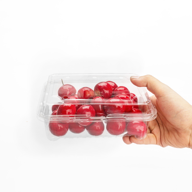 Caja de embalaje transparente desechable para cortar frutas frescas, caja de frutas para supermercado, caja de plástico PET para conservar frutas y verduras, bandeja interior tipo blister