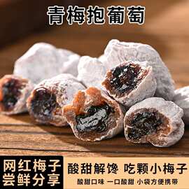 青梅抱葡萄梅子陈皮青梅干无核梅饼夹葡萄话梅梅饼办公室解腻零食