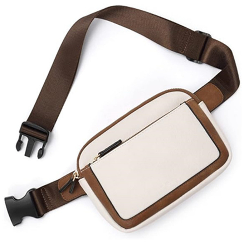 Bolsa de cinturón de cuero para mujer de estilo explosivo en stock Bolsa de mensajero Riñonera Correa de hombro ajustable Riñonera de cuero artificial para mujer