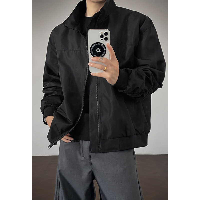 Giacca corta da baseball da esterno GTAL Same Style Three-Proof Workwear Pilot da uomo, primavera/autunno, con colletto alto, ideale per attività all'aperto._voghion.com