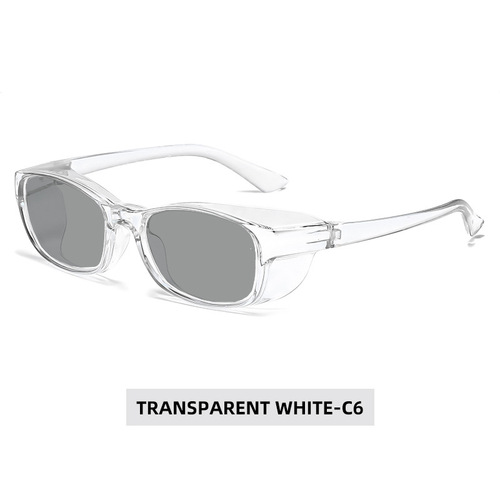 Y1035KB新款偏光变色眼镜防风沙飞沫方形框架防蓝光防花粉眼镜