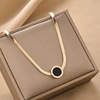 Elite fashionable necklace stainless steel, chain for key bag , European style, simple and elegant design, does not fade, wholesale