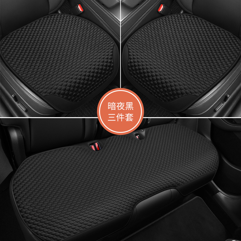 Seasons Leather Half – Volkswagen Wool pad - dark-night-black-3-piece-set