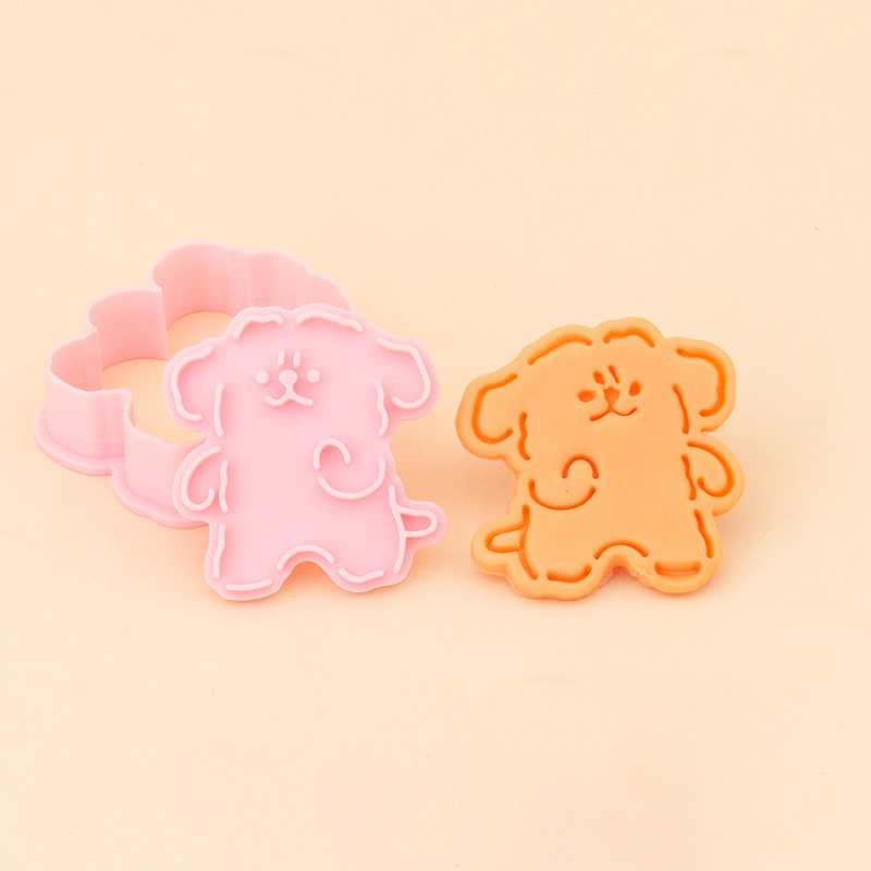 Molde para galletas con forma de cachorro y dibujo de línea, con patrón de dibujos animados en 3D, herramienta realista para hacer galletas de mantequilla DIY. image 19
