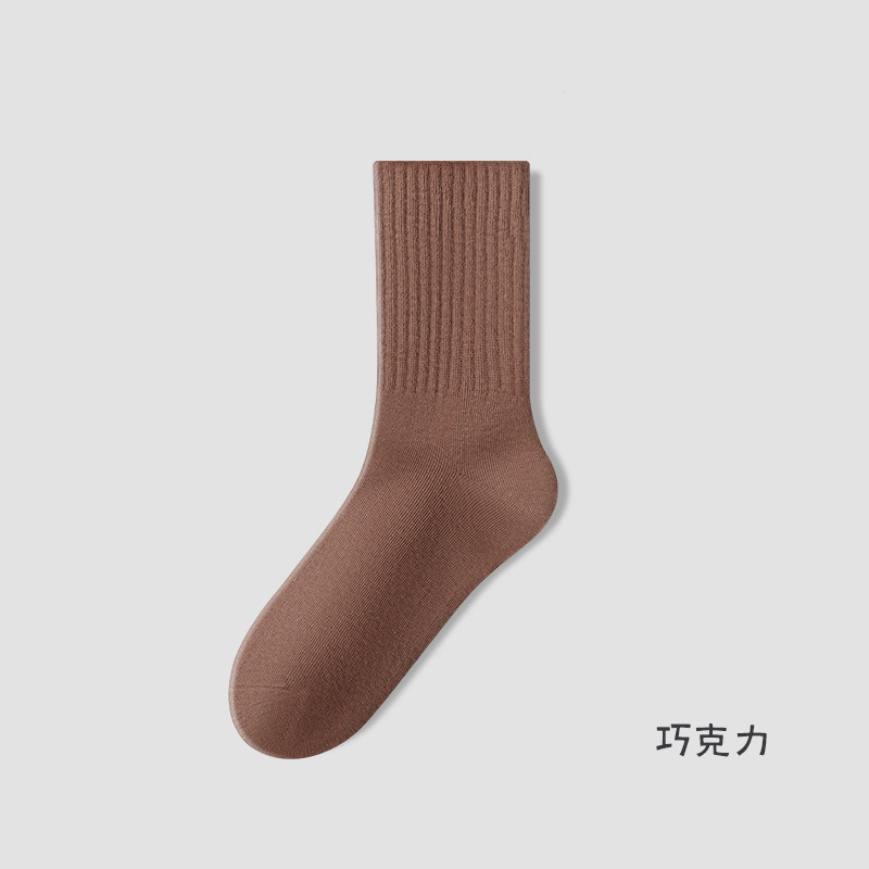 春秋用純綿靴下 女性用 防臭 吸汗 レディース ミドル丈ソックス シームレス 毛玉防止 綿靴下 諸曁靴下卸売|undefined
