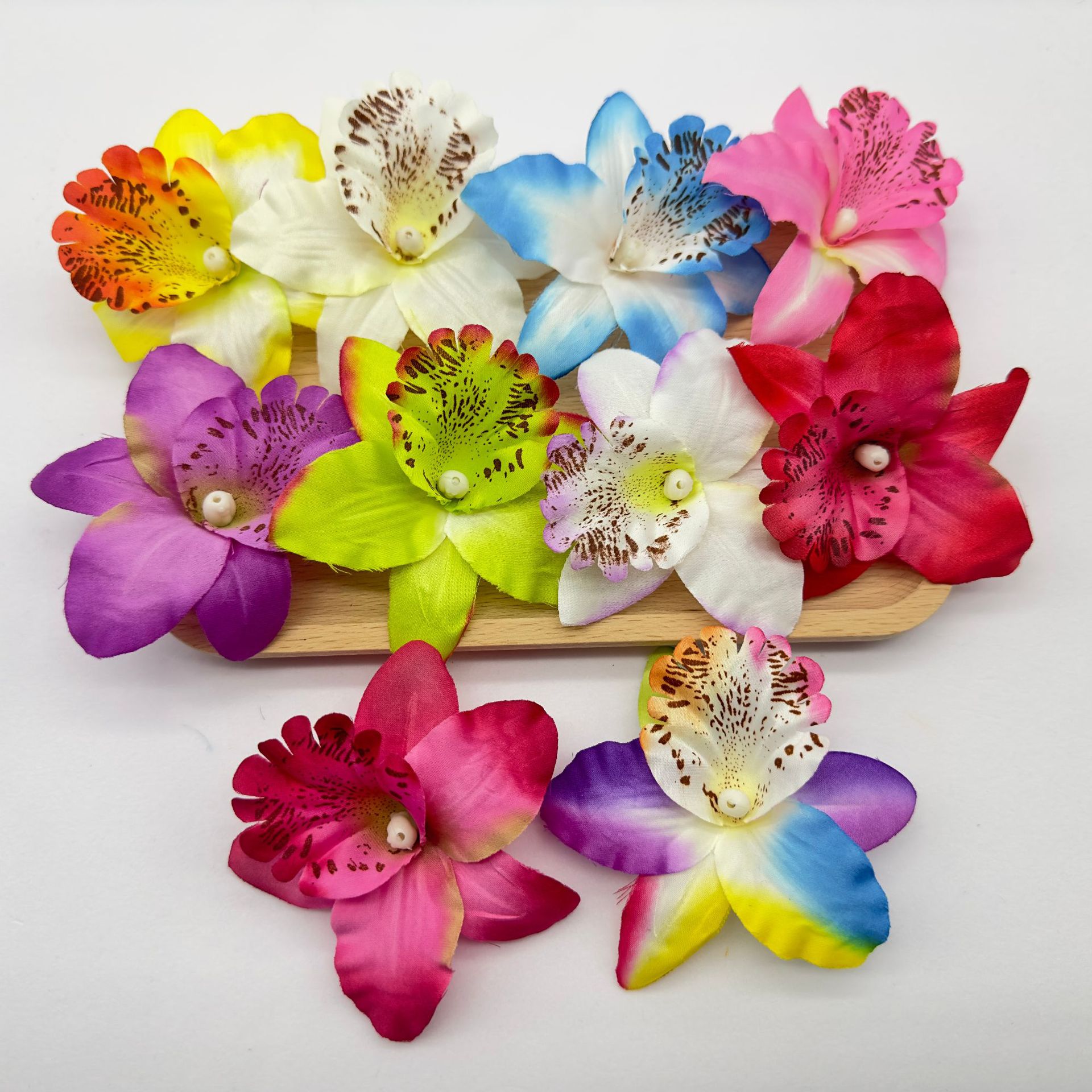 蝴蝶兰泰国兰花发夹新娘伴娘婚礼网红沙滩度假拍照头花发饰仿真花