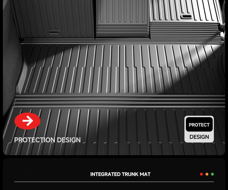 Suitable for Tesla's New Model Y3 Integrated Trunk Mat, Front and Rear Compartment Integrated Mat, Tpe Interior Protection