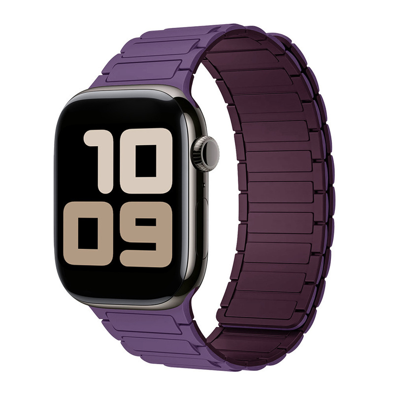 适用iwatch表带苹果S10S9手表带工字磁吸硅胶表带watch876543代SE|undefined