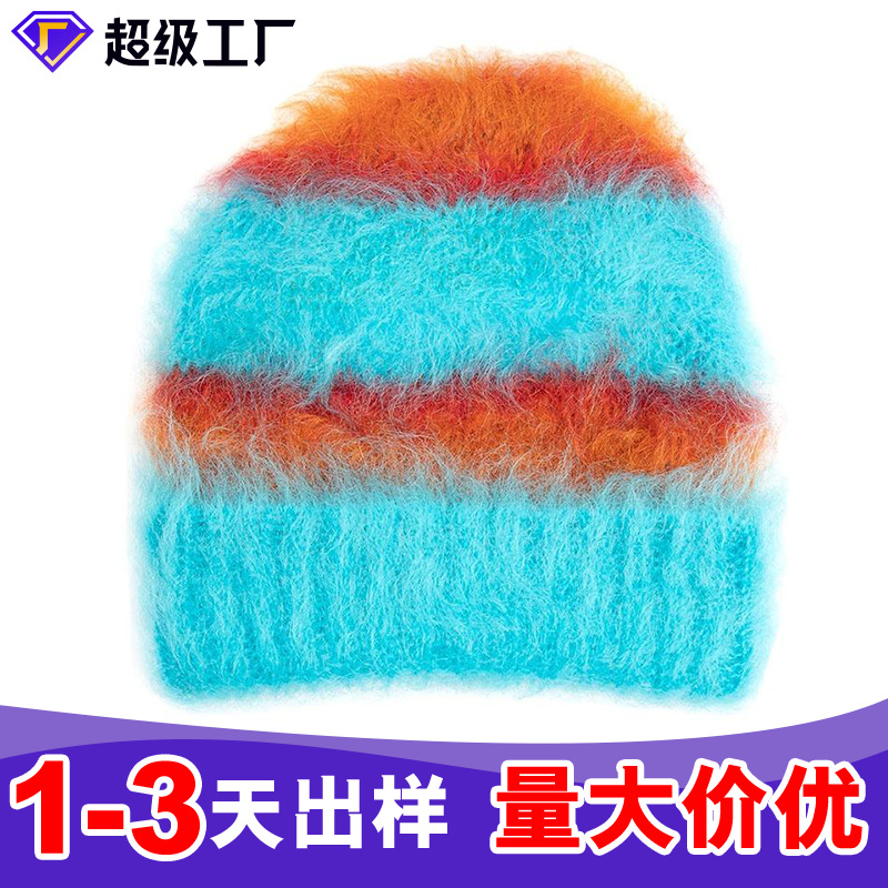 TK americano explosión sombrero de punto para hombres invierno frío comercio exterior transfronterizo sombrero de lana para hombres sombrero al por mayor logo bordado de frijol