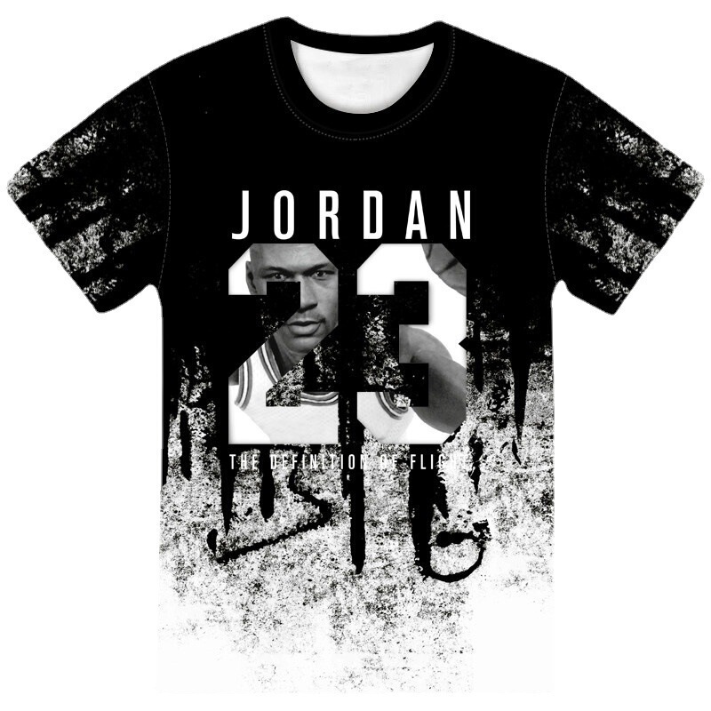 3D digital printing fashion trend No. 23 Michael Jordan young sports T-shirt multi-color optional one-piece delivery