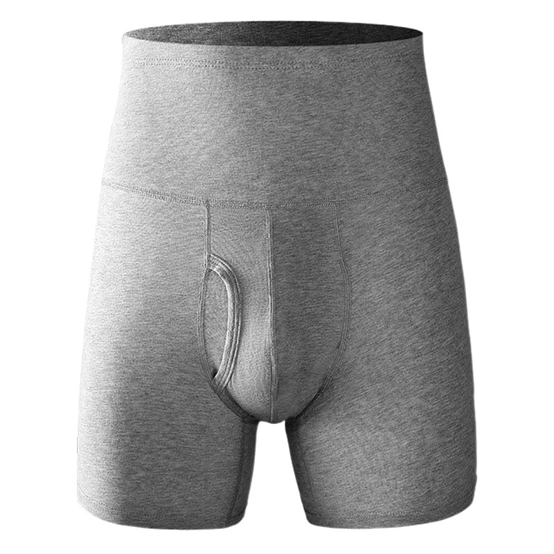 Men's Underwear Men's Pure Cotton High Waist Abdomen Tinkin' plus size Lightened and Increased Anti-wear Legs Fat Warm Sports Boxers