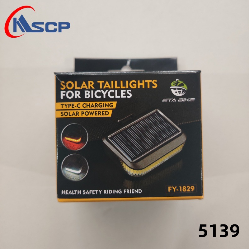 Luz trasera transfronteriza de carretera de montaña Luz trasera de carga solar de bicicleta Luz trasera de viaje nocturno Luz de aviso Equipo de viaje