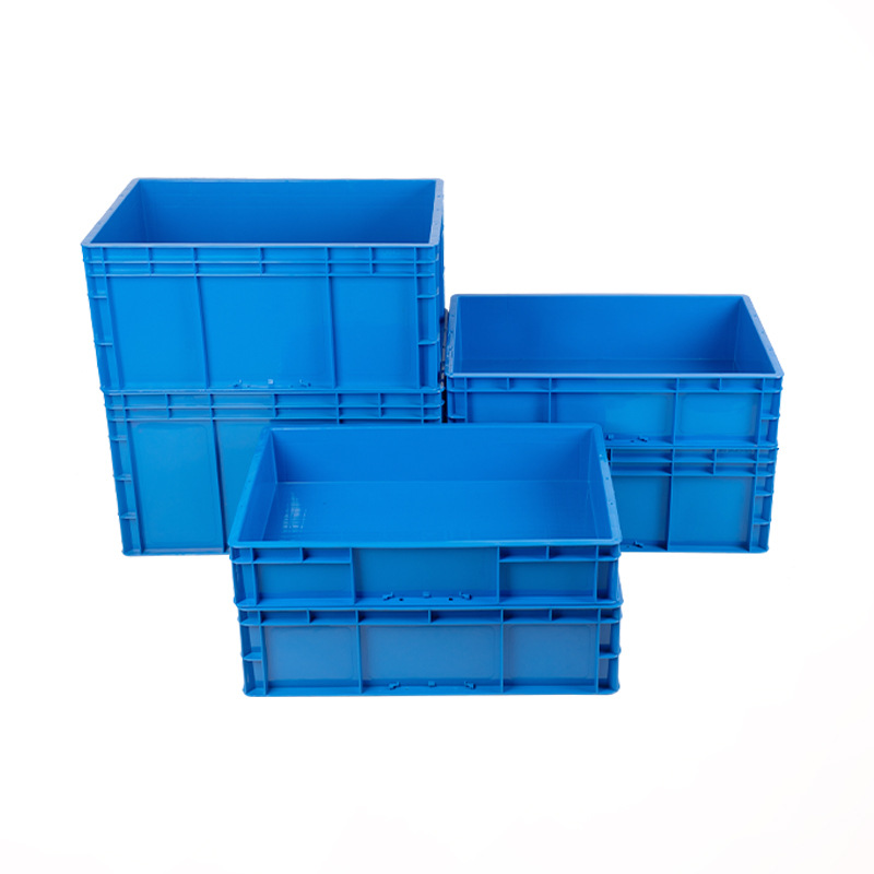 Caja logística de la UE gruesa caja de almacenamiento rectangular azul caja de rotación industrial filtración caja de plástico de tortuga