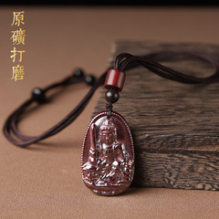 高含量還原砂硃砂本命佛吊墜男女款八大守護神本命年辰砂項鍊掛件