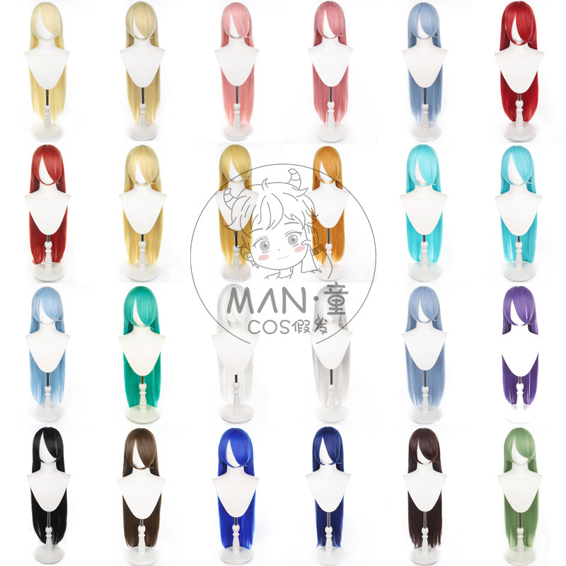 Mantong Universal Animation 1.0m Long Straight Hair Girl Style High Temperature Silk 55 Colors Factory Direct Sales Mantong Universal Animation 1.0m Long Straight Hair Girl Style High Temperature Silk 55 Colors Factory Direct Sales