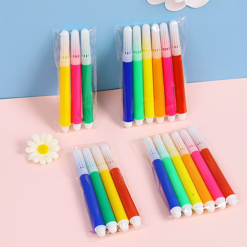 6 цветов 4 цвета дети мини маленькая кисть детский сад Акварельная ручка костюм моющаяся художественная живопись граффити ручка