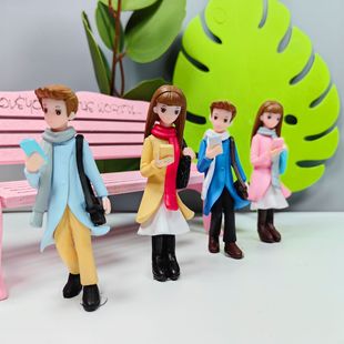 New Cartoon mobile phone couple micro landscape gardening succulent landscaping accessories satchel phone couple DIY ornaments