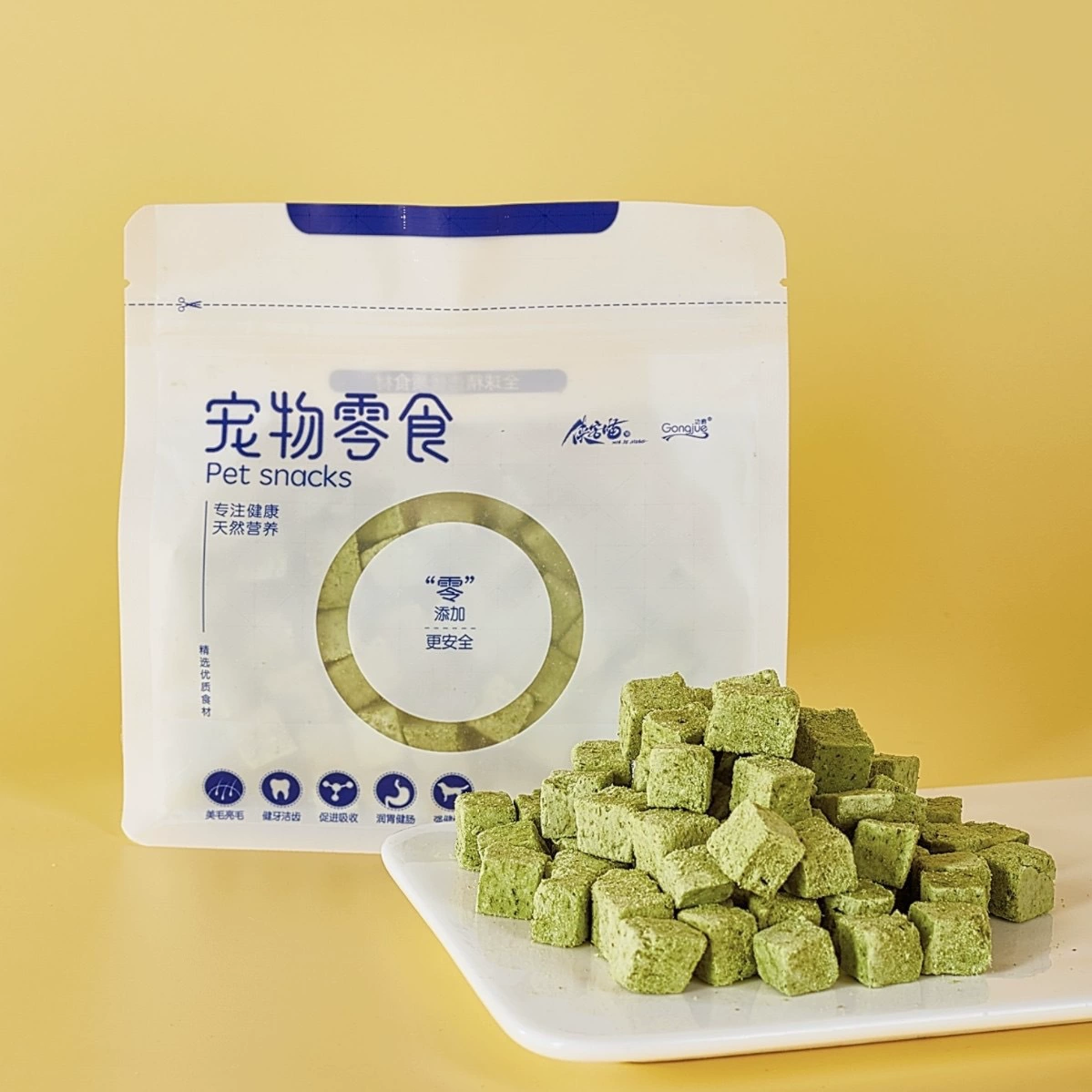 Лиофилизированные зерна кошачьей травы Лиофилизированные зерна утиного мяса Сырой нарезанный яичный желток Домашние кошки и собаки Универсальные снеки Молярное питание