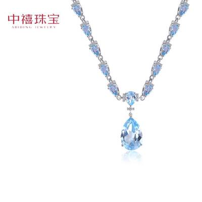 Like a breath of fresh air ins natural Sky blue Topaz Pendant 925 Sterling Silver Necklace Earrings jewelry suit High-quality