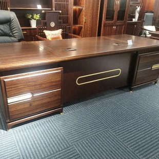 Shenyang New Chinese Style High-End Solid Wood Boss Desk Office Desk Chairman Ebony Executive Desk Office Furniture